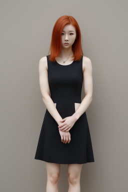 South korean adult female with  ginger hair