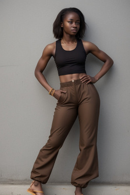 Ghanaian young adult female with  brown hair