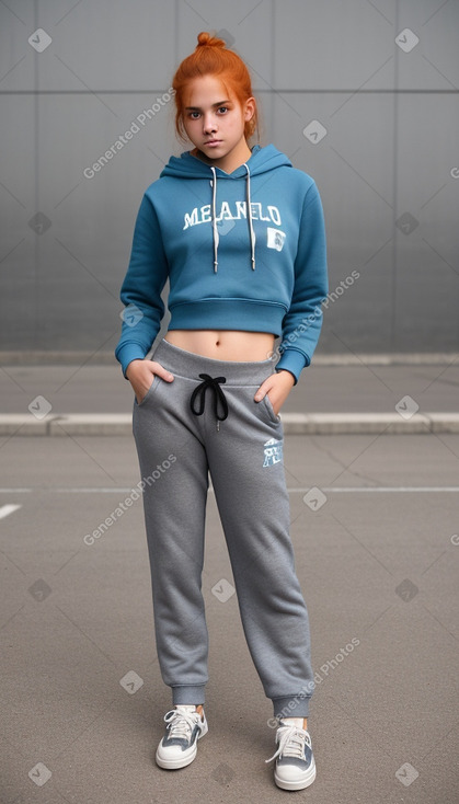 Argentine teenager girl with  ginger hair