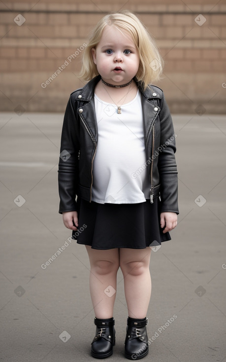 Caucasian infant girl with  blonde hair