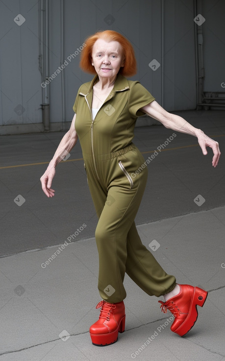 Russian elderly female with  ginger hair