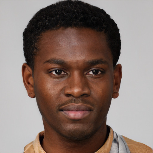 Neutral latino young-adult male with short  brown hair and brown eyes