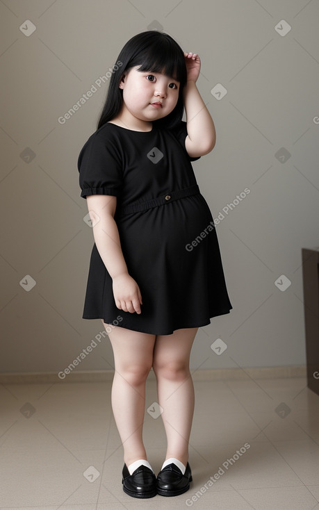 Taiwanese infant girl with  black hair