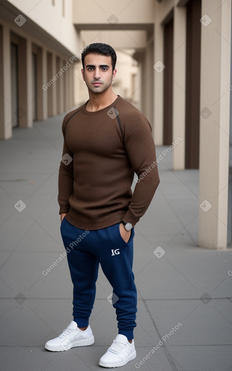 Iraqi adult male with  brown hair