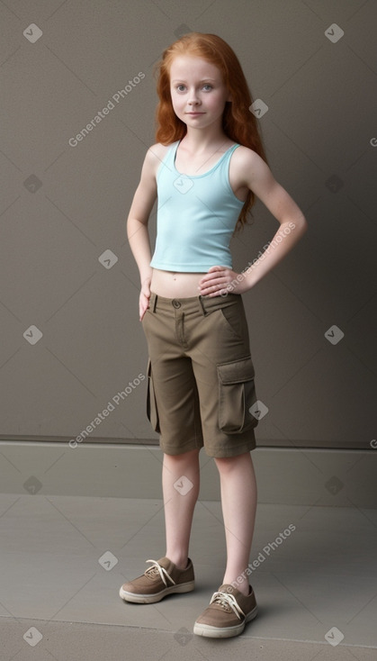 New zealand child girl with  ginger hair