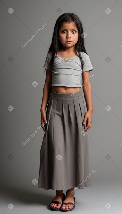 Colombian child female with  gray hair