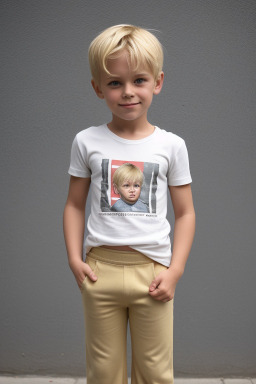 Austrian child boy with  blonde hair