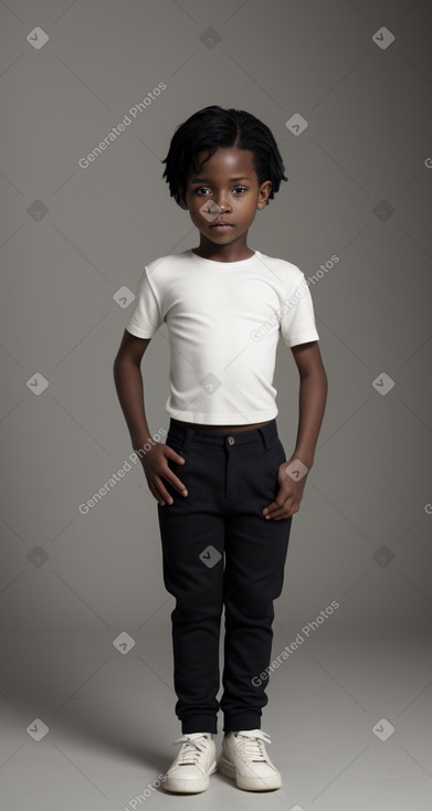 Jamaican child boy with  black hair