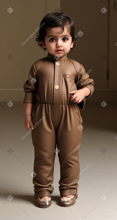 Saudi arabian infant boy with  brown hair