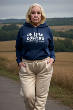 Caucasian elderly female with  blonde hair