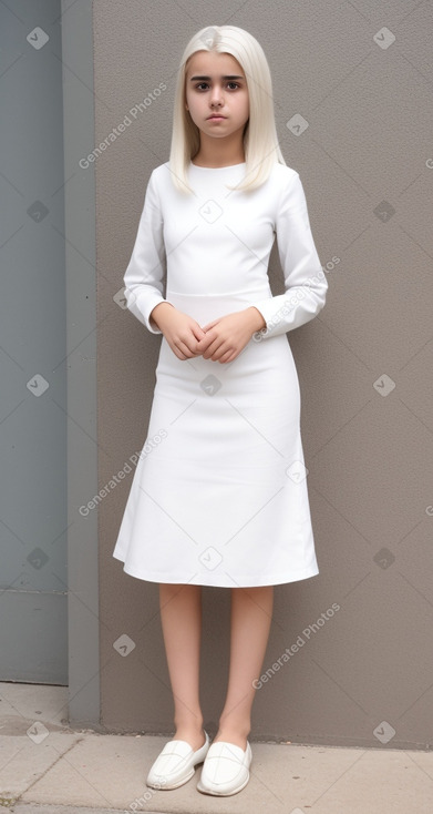 Libyan teenager girl with  white hair