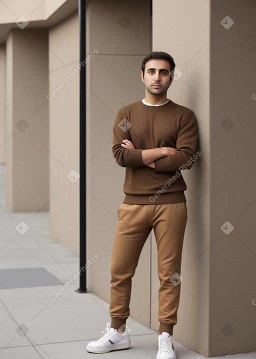 Iranian adult male with  brown hair