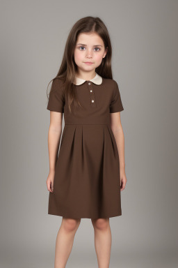 Spanish child female with  brown hair