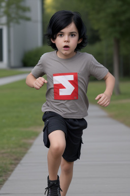 Norwegian child boy with  black hair