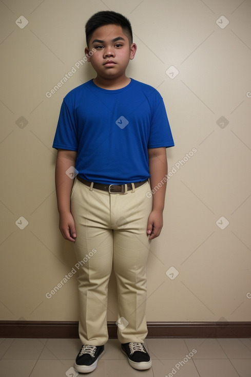 Filipino teenager boy with  blonde hair