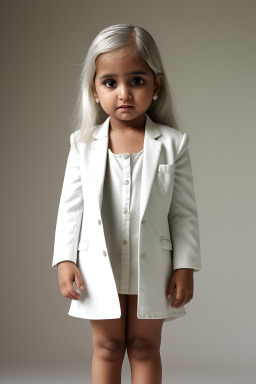 Indian infant girl with  white hair