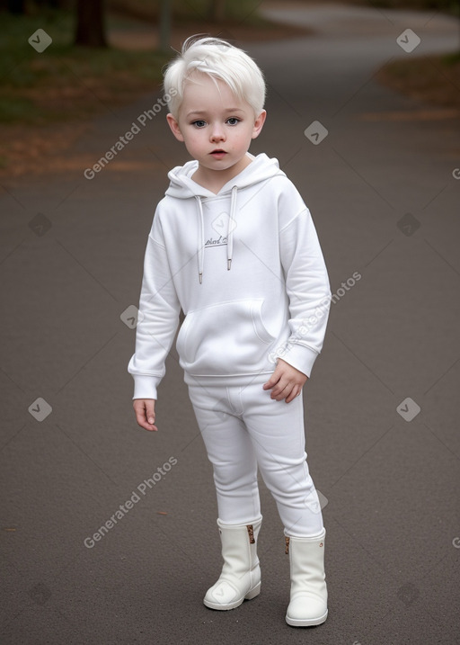 Infant boy with  white hair