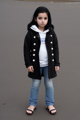 Uruguayan child girl with  black hair