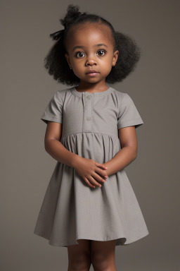 African american infant girl with  gray hair