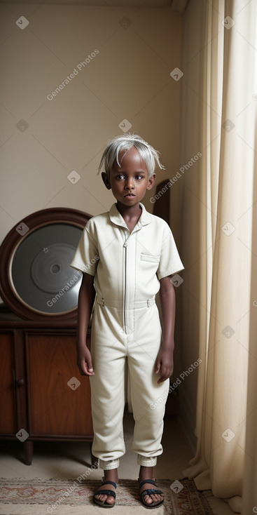 Somali child boy with  white hair