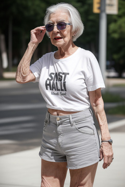 Elderly female with  gray hair