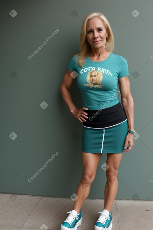 Costa rican 45 years female with  blonde hair