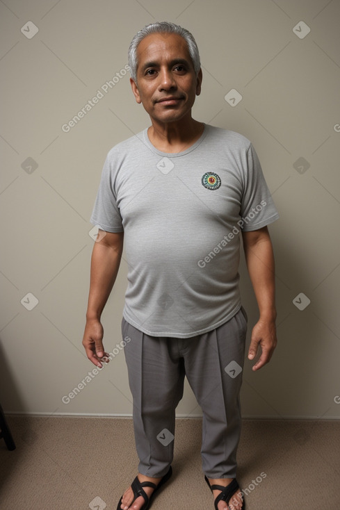 Guatemalan 45 years male with  gray hair