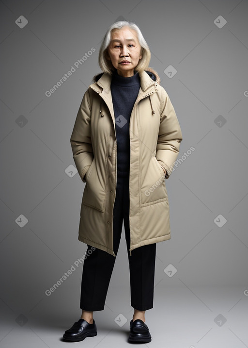 Taiwanese elderly female with  blonde hair