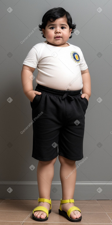 Colombian infant boy with  black hair