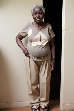 Ugandan elderly female with  gray hair