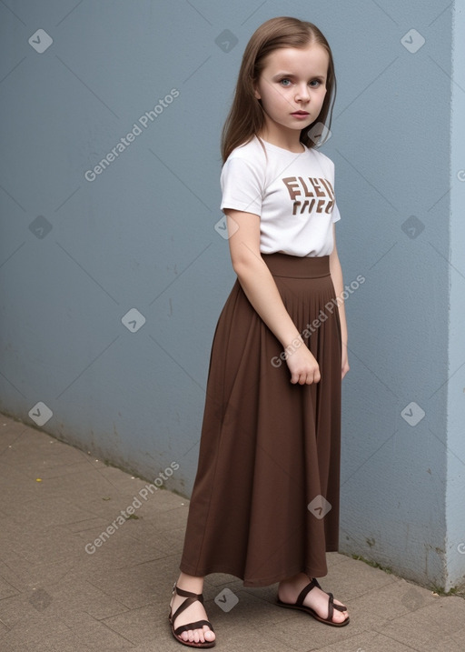 Estonian child female with  brown hair