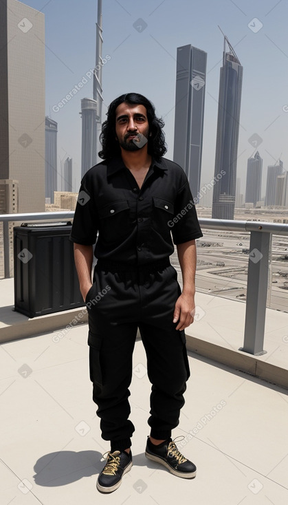 Emirati adult male with  black hair