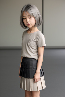 Japanese child female with  gray hair