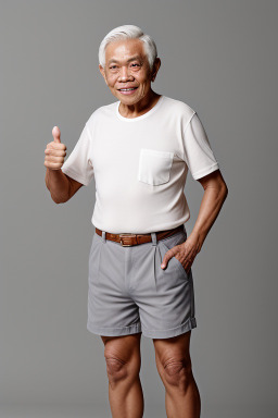 Malaysian elderly male with  white hair