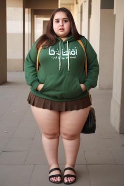 Libyan young adult female with  brown hair