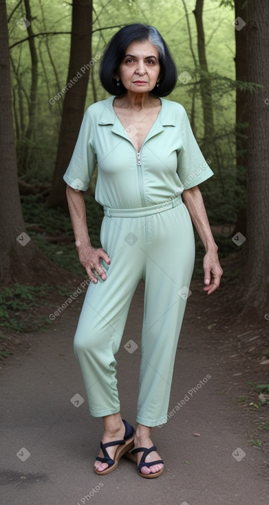 Iranian elderly female with  black hair