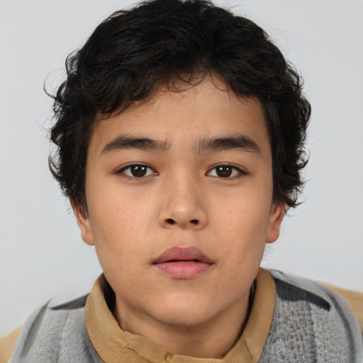 Neutral asian young-adult male with short  brown hair and brown eyes