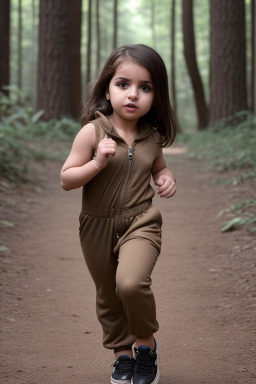 Kuwaiti infant girl with  brown hair