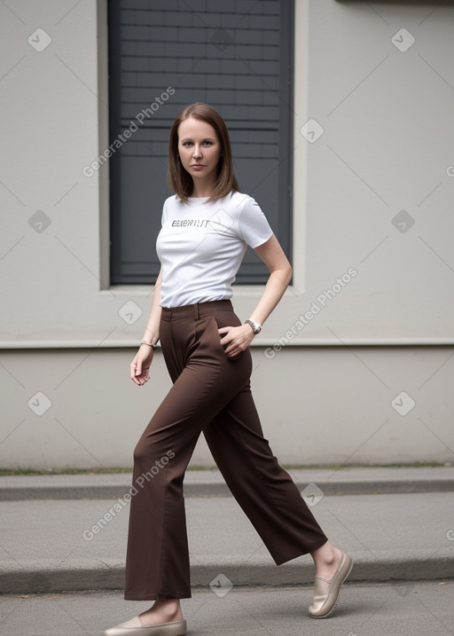 Estonian adult female with  brown hair