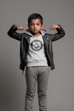 Nepalese child boy with  gray hair