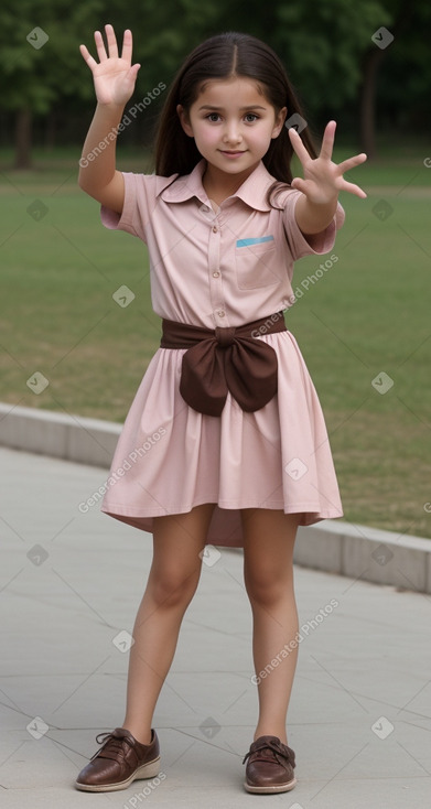 Uzbek child girl with  brown hair