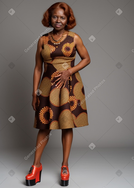 African american elderly female with  ginger hair