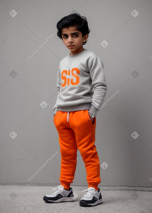 Bahraini child boy with  gray hair