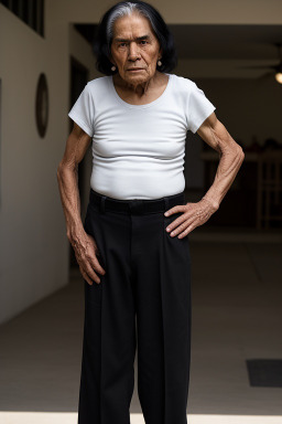 Bolivian elderly male with  black hair