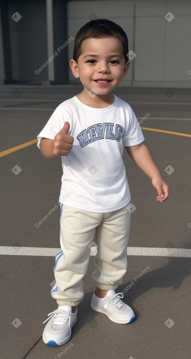 Hispanic infant boy with  white hair