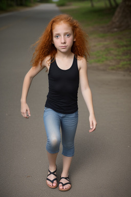 Puerto rican child girl with  ginger hair