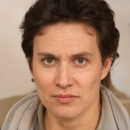 Neutral white adult male with short  brown hair and brown eyes