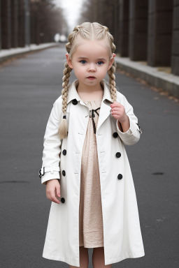 Finnish infant girl with  white hair