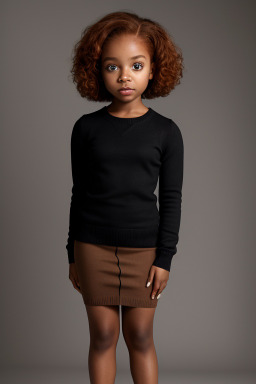 African american child female with  ginger hair