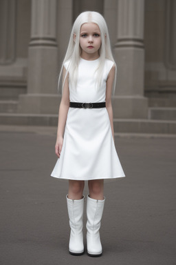 Polish child female with  white hair